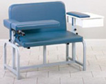 Clinton Extra-Wide Blood Drawing Chair with Flip Arm and Drawer